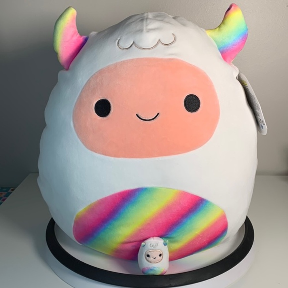 Squishmallows Yuri the Yeti Rainbow Plush